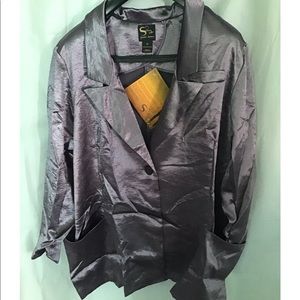 Serena Williams Iridescent Light purple Satin Blazer